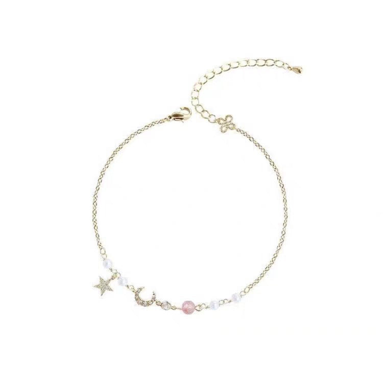 Wholesale Fantasy Color Stone Flash Diamond Star Moon Bracelet